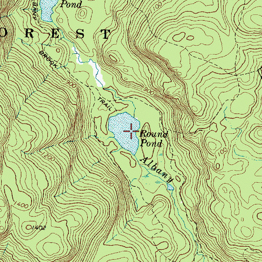 Topographic Map of Round Pond, ME