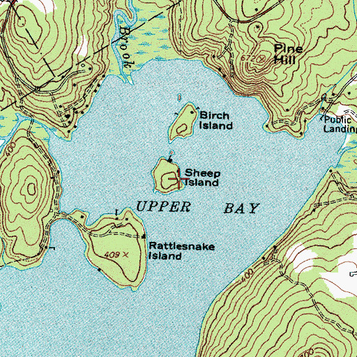 Topographic Map of Sheep Island, ME