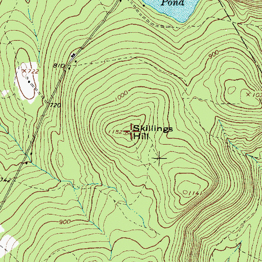 Topographic Map of Skillings Hill, ME