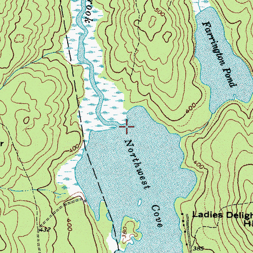 Topographic Map of Sucker Brook, ME