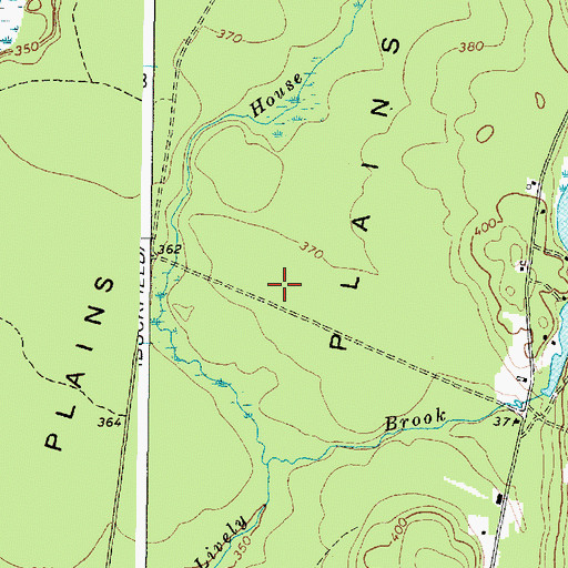 Topographic Map of The Plains, ME