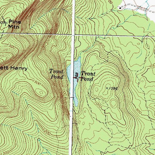 Topographic Map of Trout Pond, ME