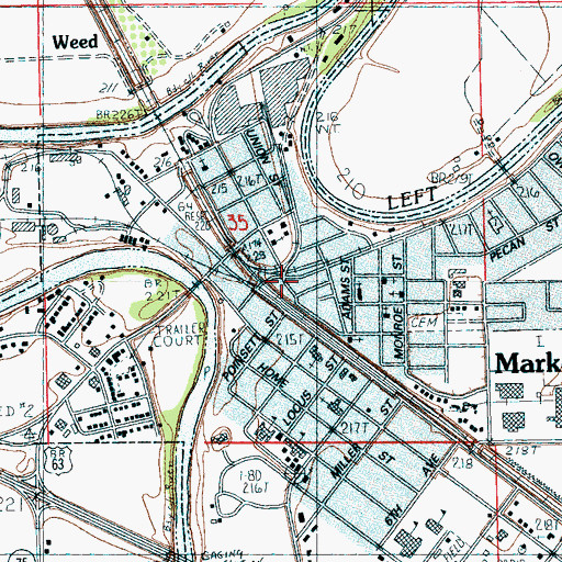 Topographic Map of Marked Tree, AR
