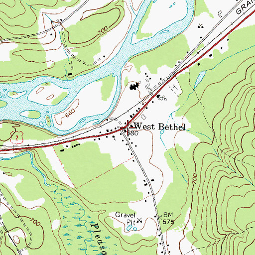 Topographic Map of West Bethel, ME