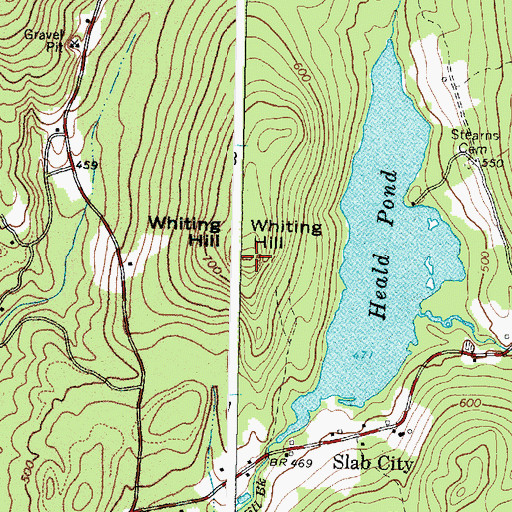 Topographic Map of Whiting Hill, ME
