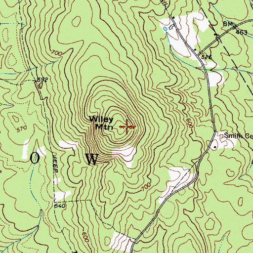 Topographic Map of Wiley Mountain, ME