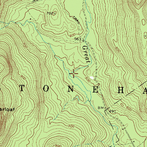 Topographic Map of Willard Brook, ME