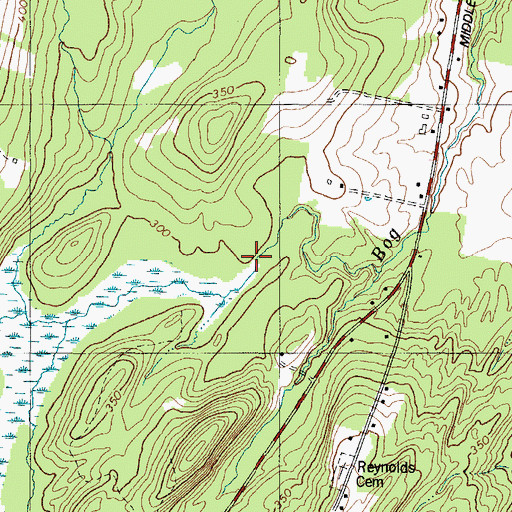 Topographic Map of Kennebec County, ME
