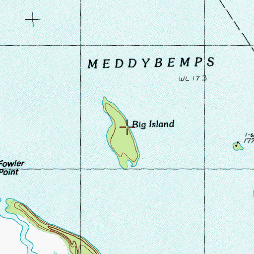 Topographic Map of Big Island, ME