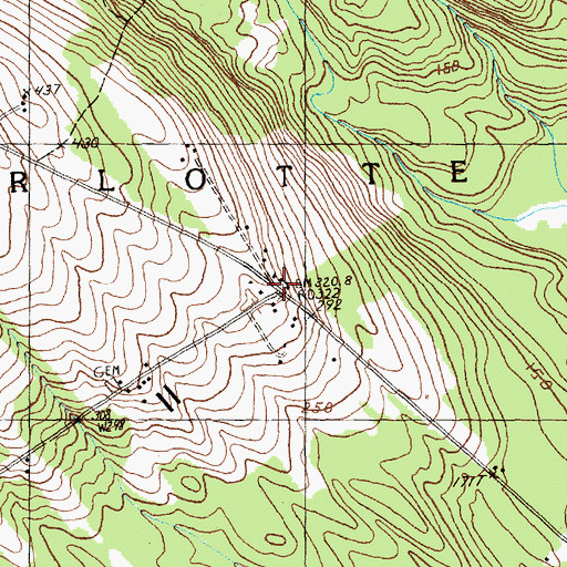 Topographic Map of Damon School, ME