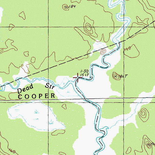 Topographic Map of Dead Stream, ME
