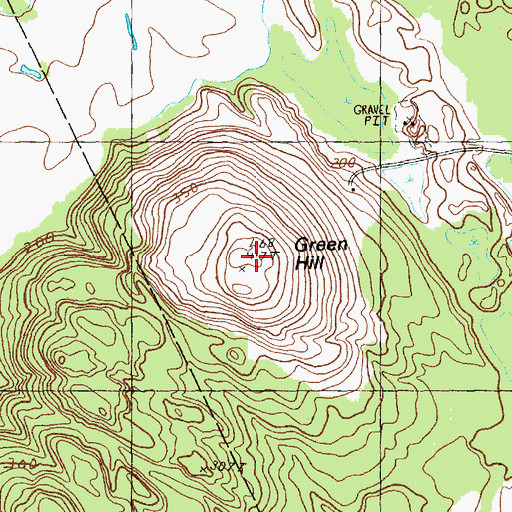 Topographic Map of Green Hill, ME