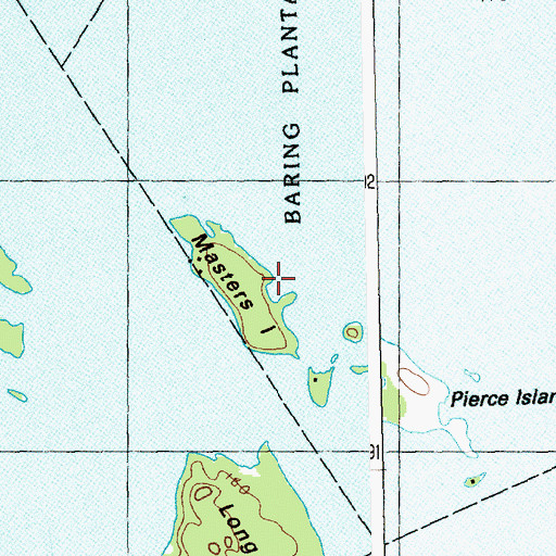 Topographic Map of Masters Island, ME