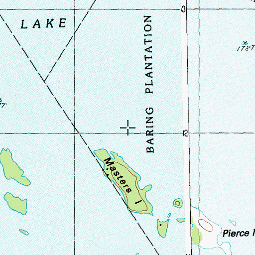 Topographic Map of Meddybemps Lake, ME