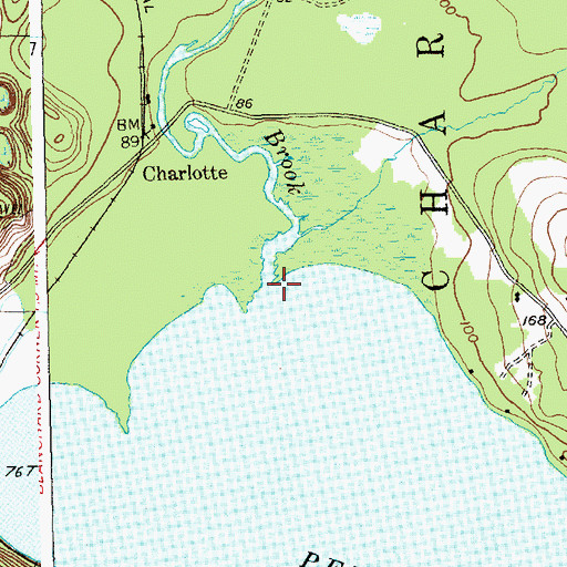 Topographic Map of Moosehorn Brook, ME