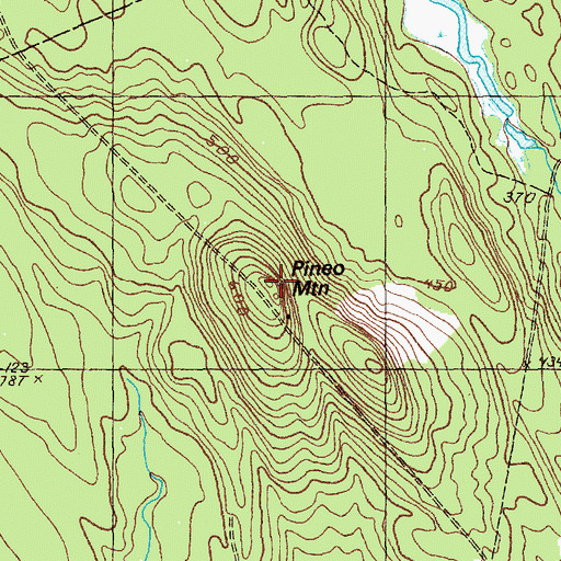 Topographic Map of Pineo Mountain, ME