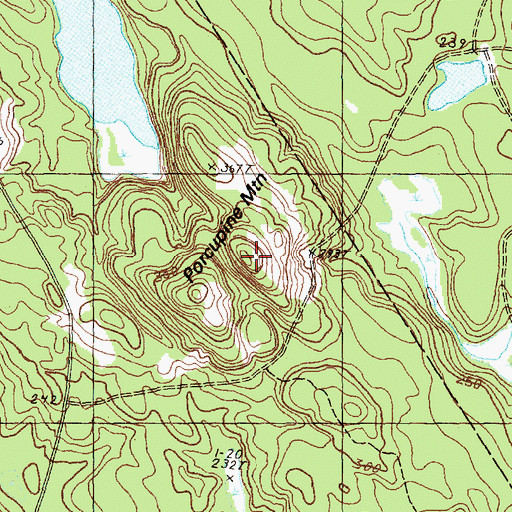 Topographic Map of Porcupine Mountain, ME