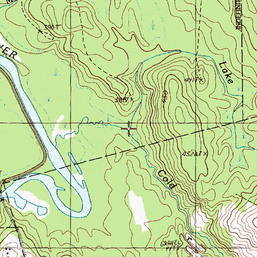 Topographic Map of Cold Brook, ME