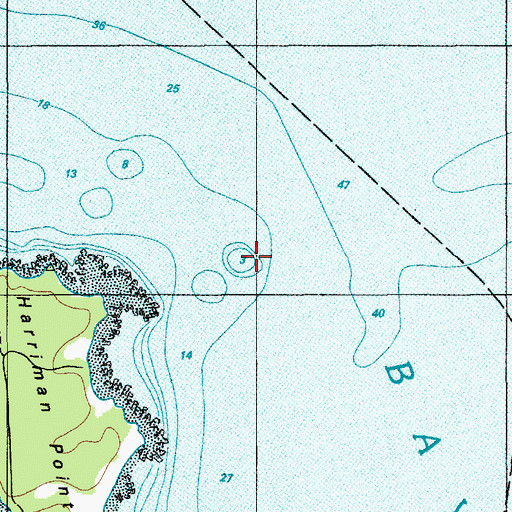 Topographic Map of Harriman Ledge, ME