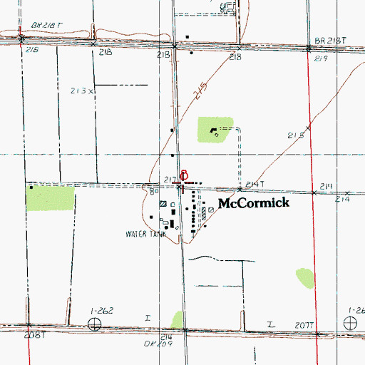 Topographic Map of McCormick, AR