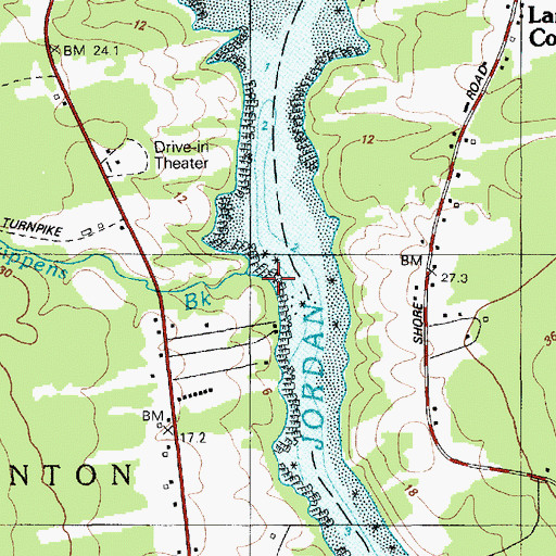 Topographic Map of Crippens Brook, ME