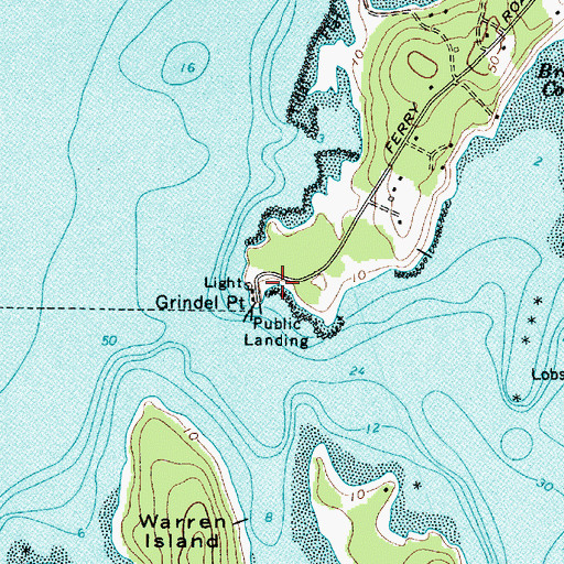 Topographic Map of Grindel Point, ME