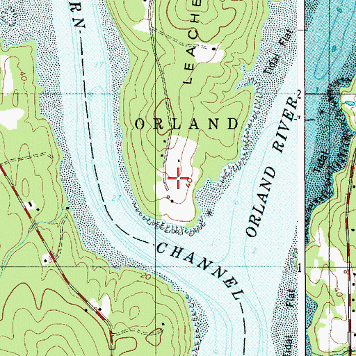 Topographic Map of Gross Point, ME