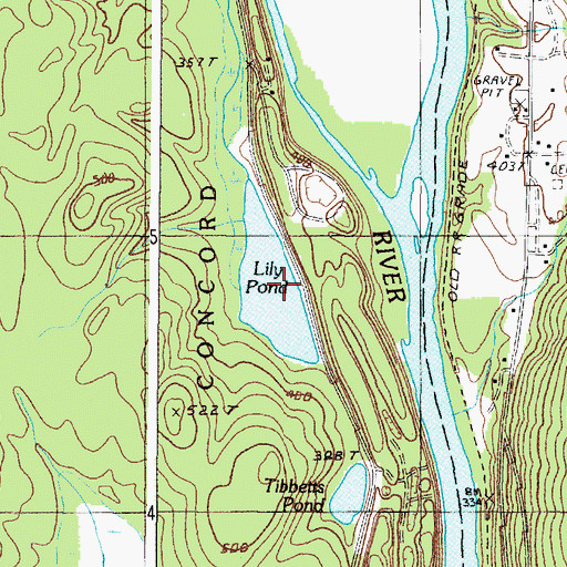 Topographic Map of Lily Pond, ME