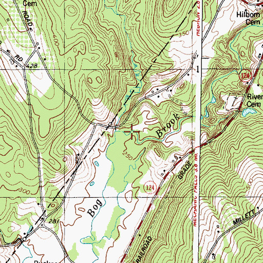 Topographic Map of Middle Branch Bog Brook, ME