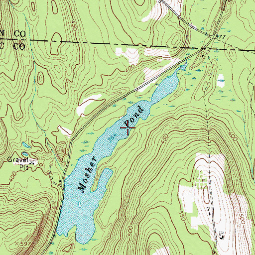 Topographic Map of Mosher Pond, ME