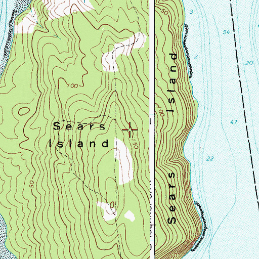 Topographic Map of Sears Island, ME