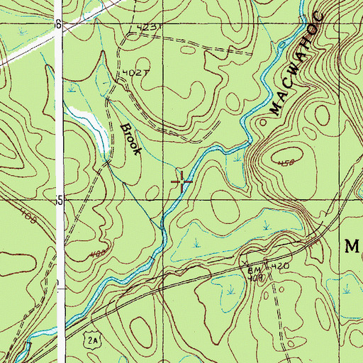 Topographic Map of Arbo Brook, ME