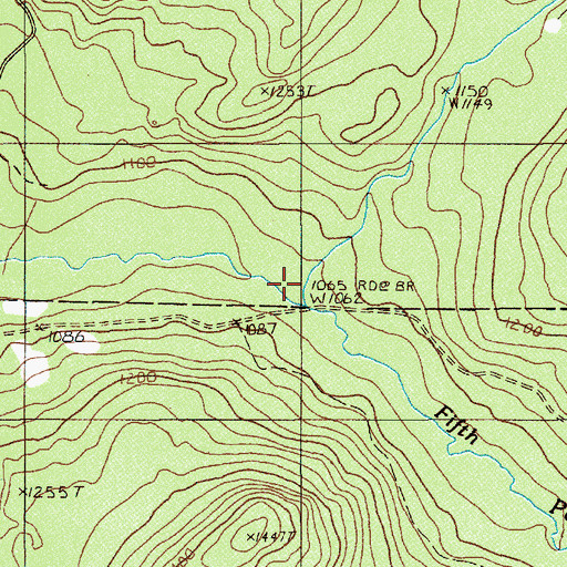Topographic Map of Fifth Pelletier Brook, ME