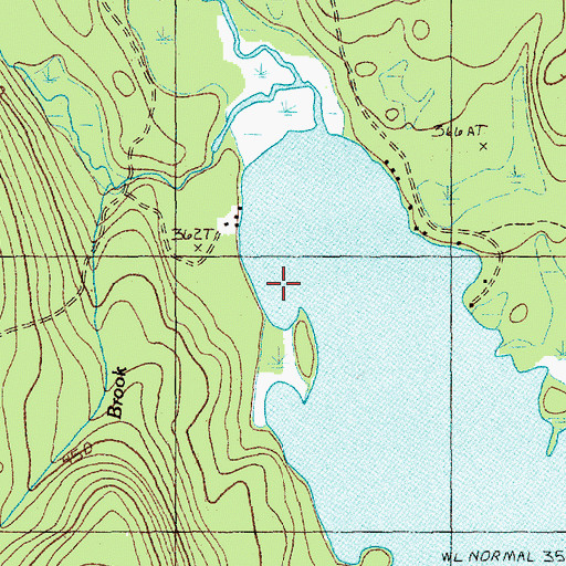 Topographic Map of Fourmile Brook, ME