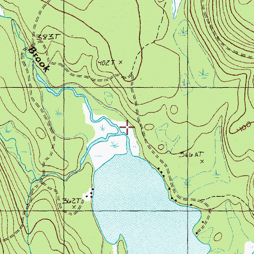 Topographic Map of Fowler Brook, ME