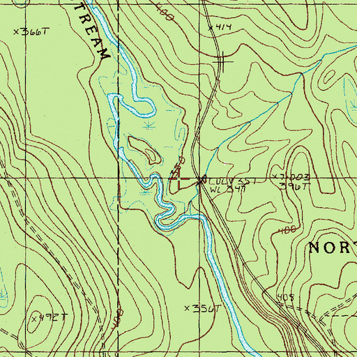 Topographic Map of Henderson Brook, ME