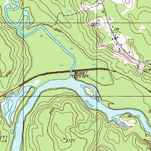 Topographic Map of Molunkus Stream, ME