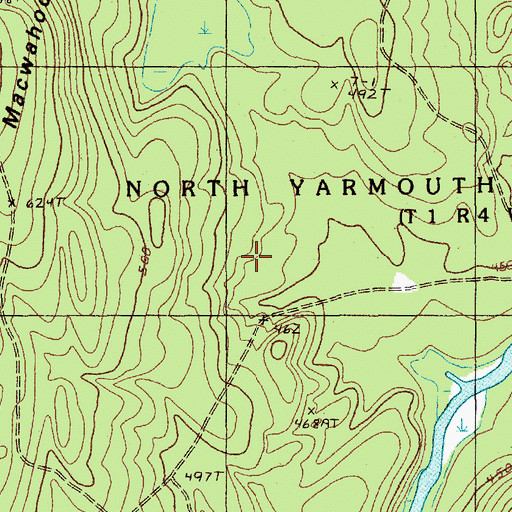 Topographic Map of Township of North Yarmouth Academy Grant, ME