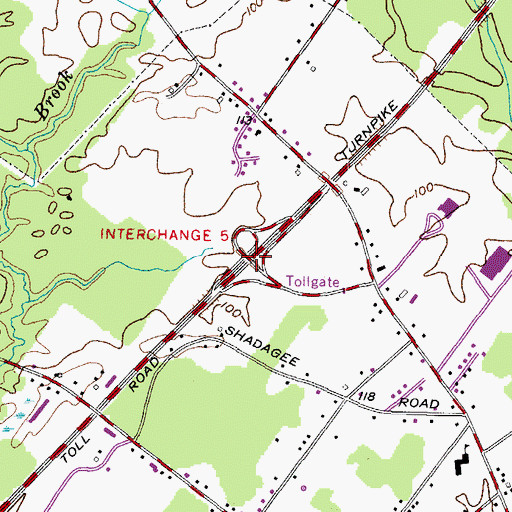 Topographic Map of Interchange 5, ME