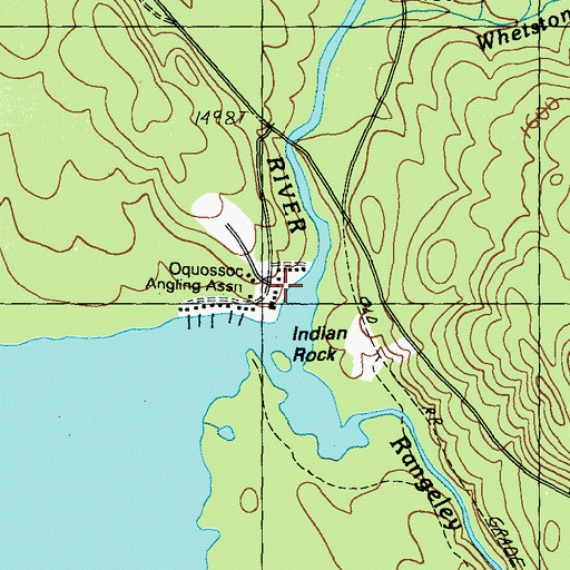 Topographic Map of Oquossoc Angling Association, ME