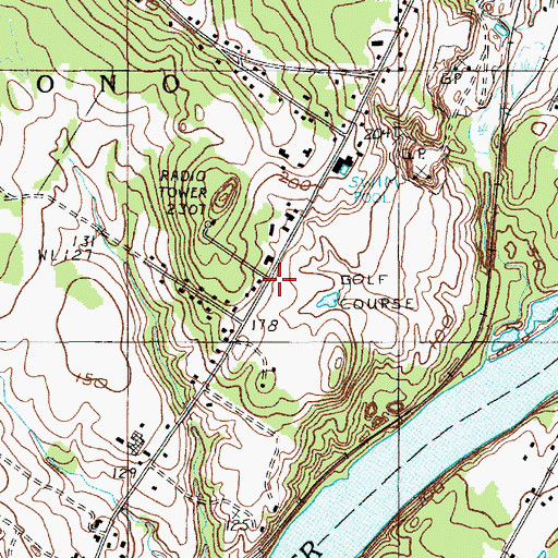 Topographic Map of Penobscot-Valley Country Club, ME
