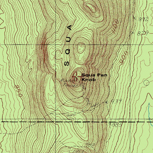 Topographic Map of Squapan Fire Tower (historical), ME