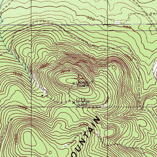 Topographic Map of Three Brooks Fire Tower, ME