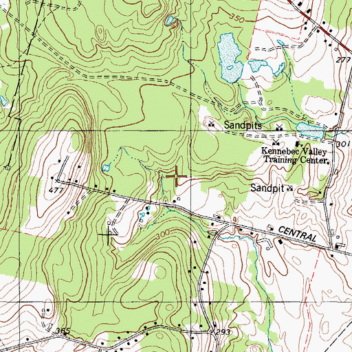 Topographic Map of Tri-City Fish and Game Club, ME