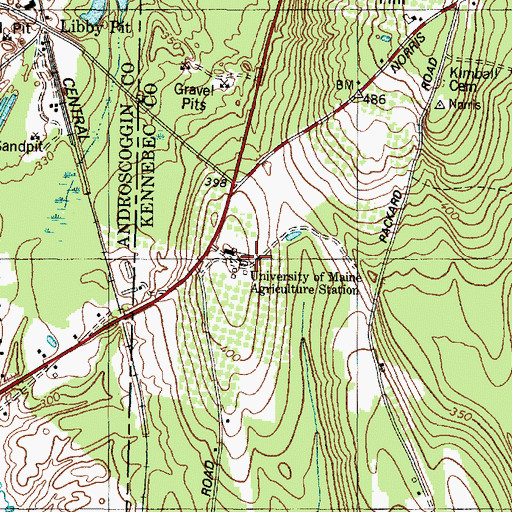 Topographic Map of University of Maine Agriculture Station, ME