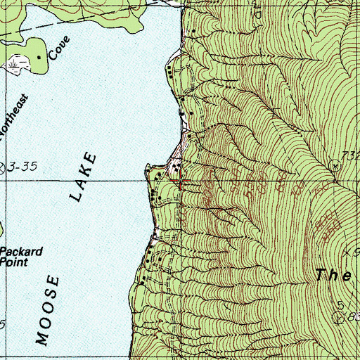 Topographic Map of Wild Goose Club, ME