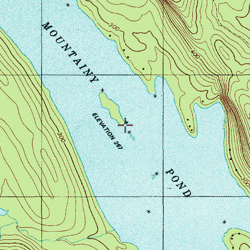 Topographic Map of Mountainy Pond, ME