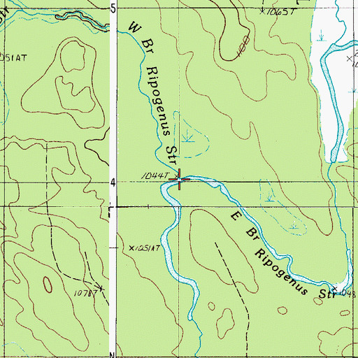 Topographic Map of East Branch Ripogenus Stream, ME