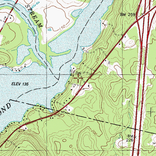 Topographic Map of Pleasant Pond Boat Facility (historical), ME