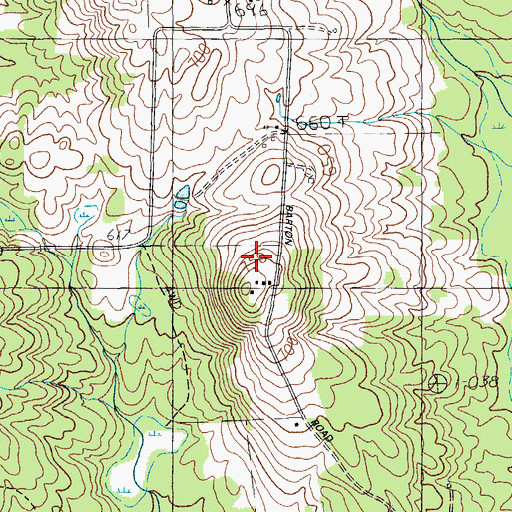 Topographic Map of London School, ME
